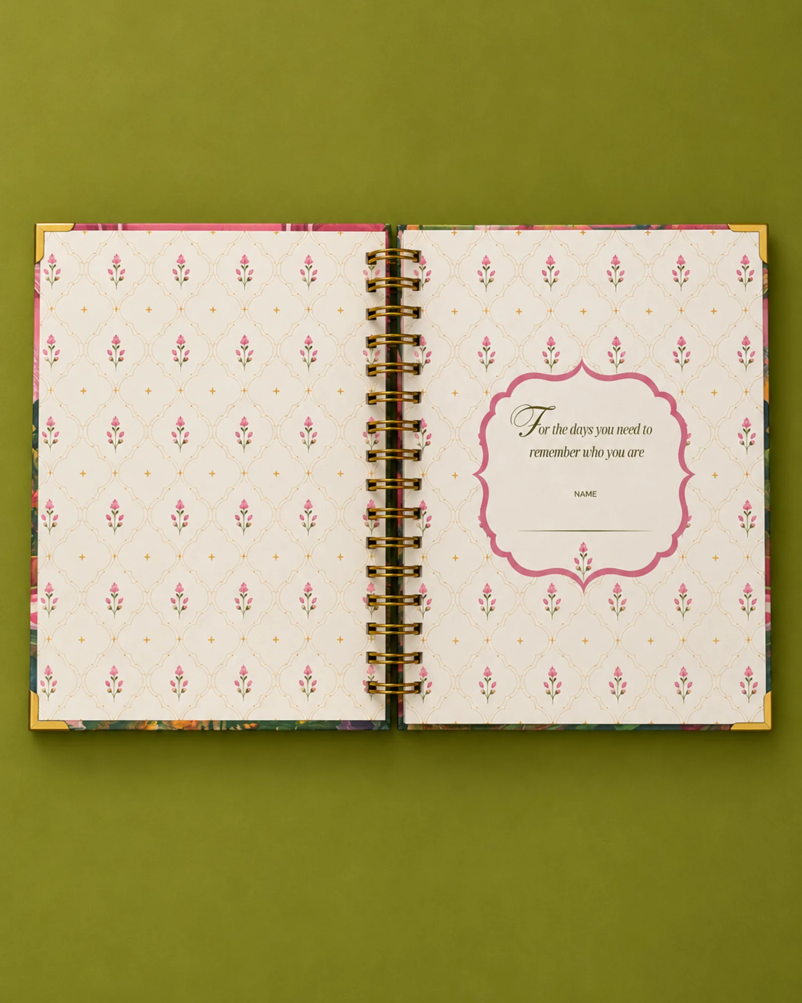 SHERNI notebook, inside cover pattern